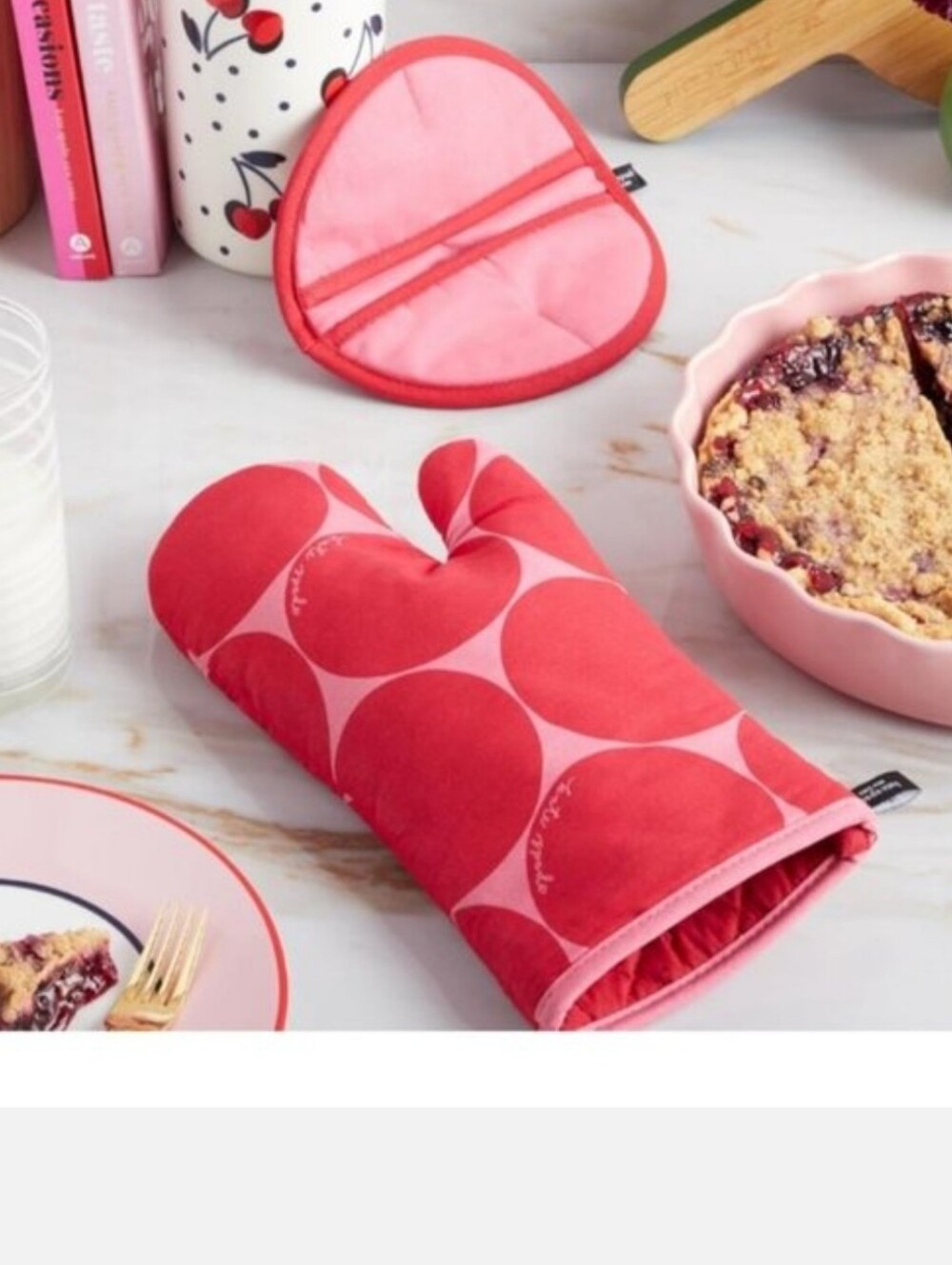 Kate Spade New York Joy Dot Oven Mitt & Pot Grabber NWT